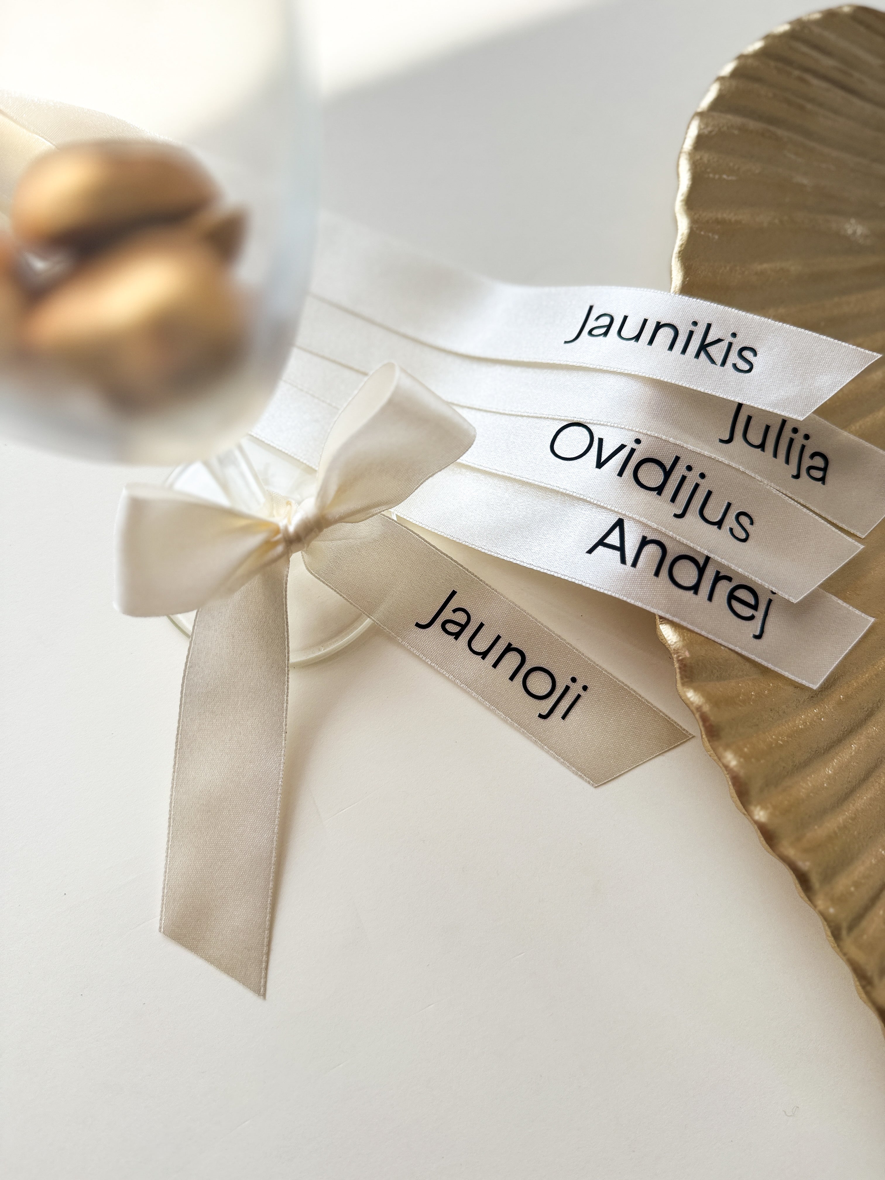 Stalo kortelės "Kaspinėlis"