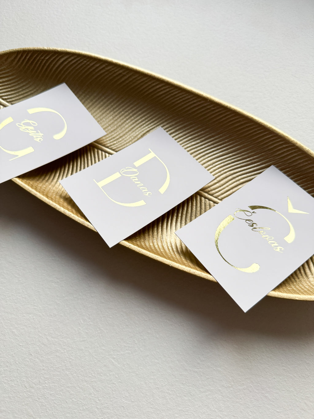 Stalo kortelės "LETTER"