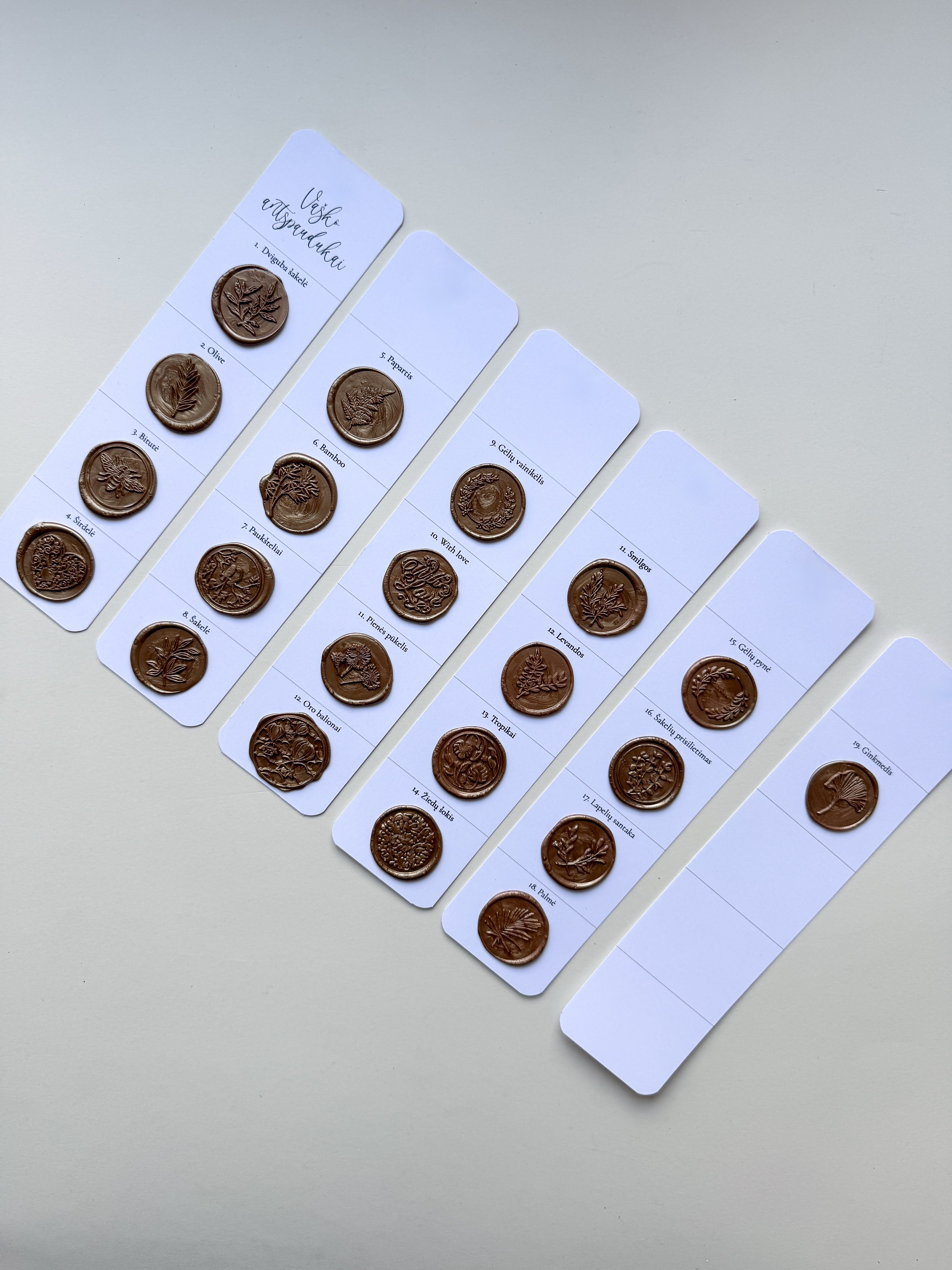 Stalo kortelės "STAMP"