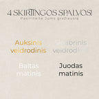 Palinkėjimų knygos „Ivory" užrašo spalvos: auksinė, sidabrinė, juoda, balta