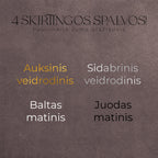 Palinkėjimų knygos „Mocha" užrašo spalvos: auksinė, sidabrinė, juoda, balta