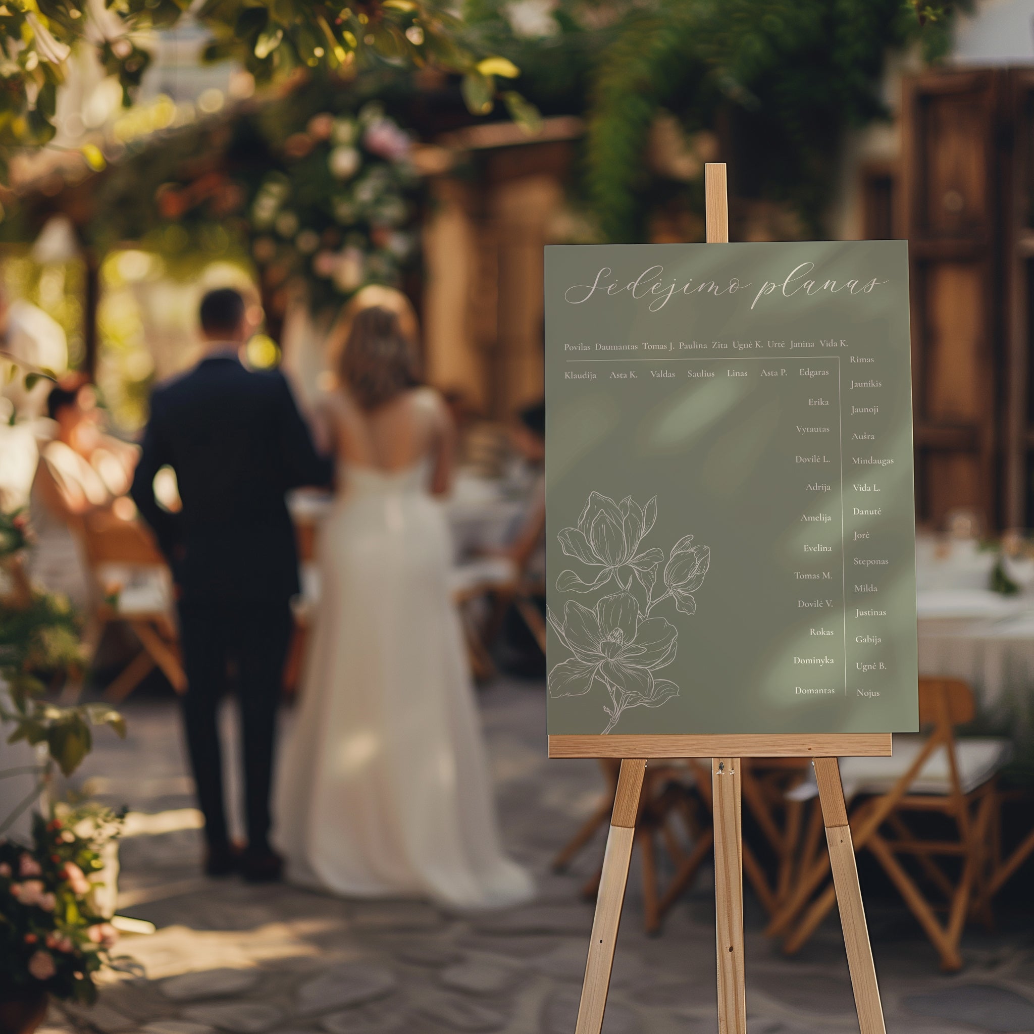 Vestuvių sėdėjimo planas „MAGNOLIA“