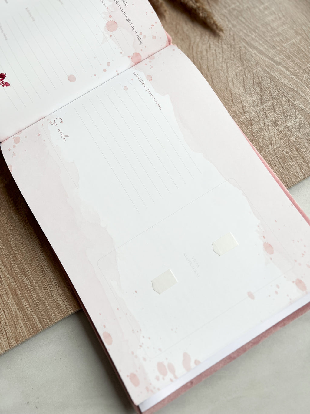 Vestuvių palinkėjimų knyga „PINK“ | 28×20 cm