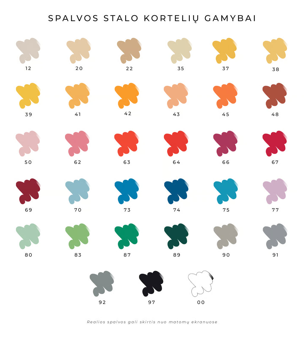 Stalo kortelės „ROMANCE“